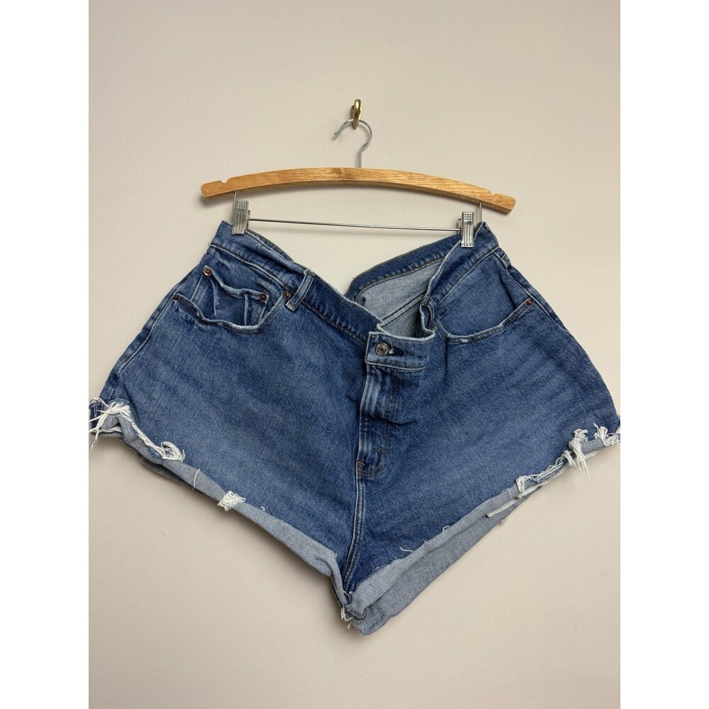 Abercrombie and Fitch Curve Love Denim Shorts Plus Size 22 36 Cotton Stretch
